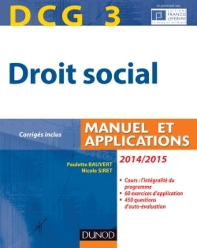 Dcg 3 Droit Social - Manuel Et Applications