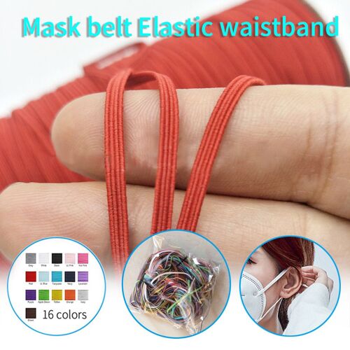 Bracelet Élastique Pour Le Bricolage Corde Pour Masque Fait Maison Largeur Multicolore 3mm Bande Élastique Fournitures De Couture Pour La Maison # T2