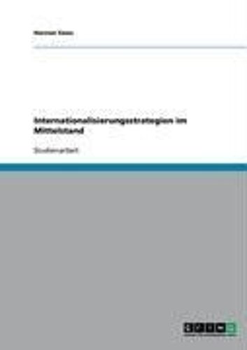 Internationalisierungsstrategien Im Mittelstand