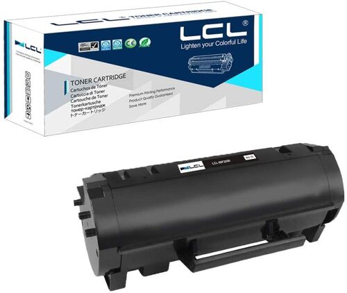 LCL Cartouche de Toner Compatible 60F2X00 601X 60F0XA0 600XA 60F2X0E 602XE 20000Pages (1 Noir) Compatible pour Lexmark MX510de/MX511dte/MX511dhe/MX511de Lexmark MX610dw/MX611de/MX611dhe/MX611dte