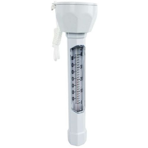 Thermomètre flottant blanc pour piscine avec cordon - Linxor