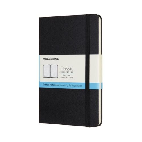 Moleskine Notebook, Medium, Dotted, Hard Cover, Black