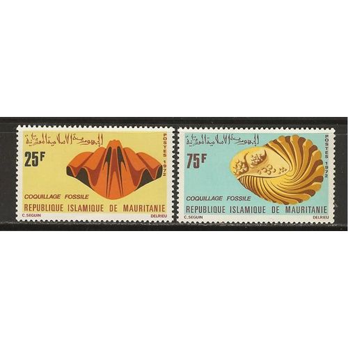 Timbres Neufs De Mauritanie Année 1972 N° 302 303 Coquillages Fossiles