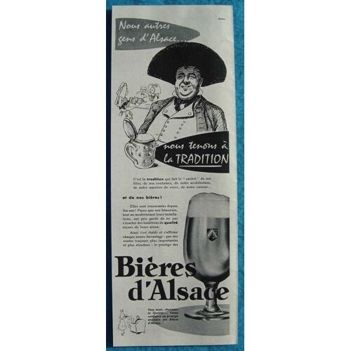Publicité Papier - Bières D' Alsace De 1957