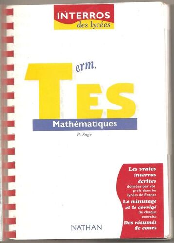 Mathématiques Terminale Es