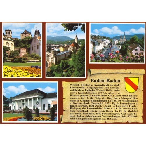Weltbad Baden Baden : Römerplatz Et Le Château Neuf, Friedrichbad Et L'église, August Platz, Hôtel De Ville
