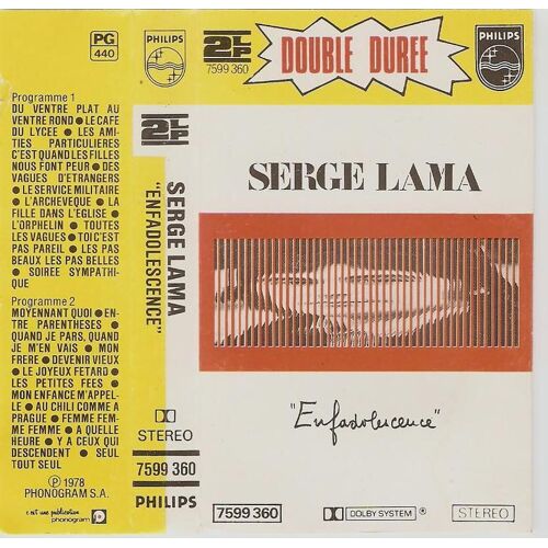 Serge Lama - Enfadolescence - Cassette Audio