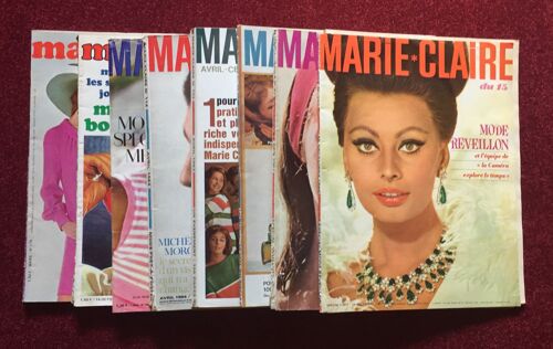 Marie Claire Lot De 8 Magazines De L'année 1960