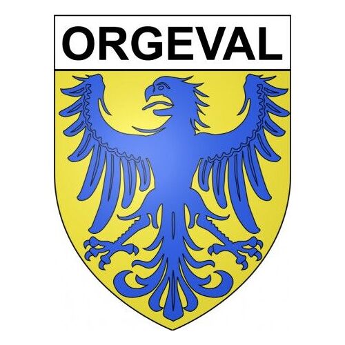 Orgeval 78 Ville Stickers Blason Autocollant Adhésif - Taille : 8 Cm