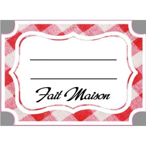Étiquette Fait Maison Numéro Autocollant Adhésif Stickers Bocaux Bocal Conserve Logo 38 - Taille : 17 Cm