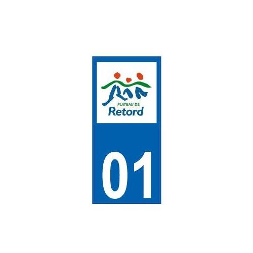 01 Plateau De Retord Logo Autocollant Plaque Immatriculation Moto Ville Sticker - Couleur : Droits - Angles : Droits