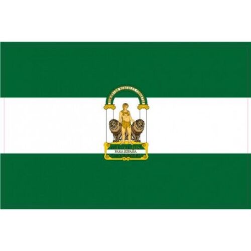 Drapeau Andalousie 7689 Autocollant Adhésif Sticker - Taille : 4 Cm