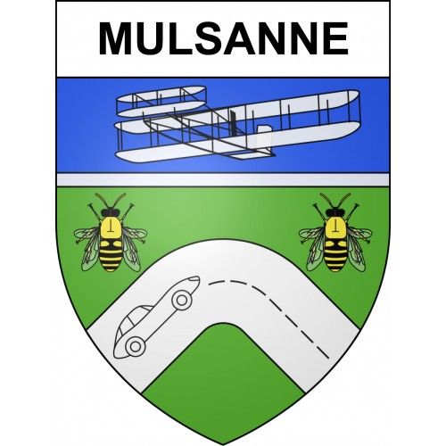 Mulsanne 72 Ville Sticker Blason Écusson Autocollant Adhésif - Taille : 17 Cm