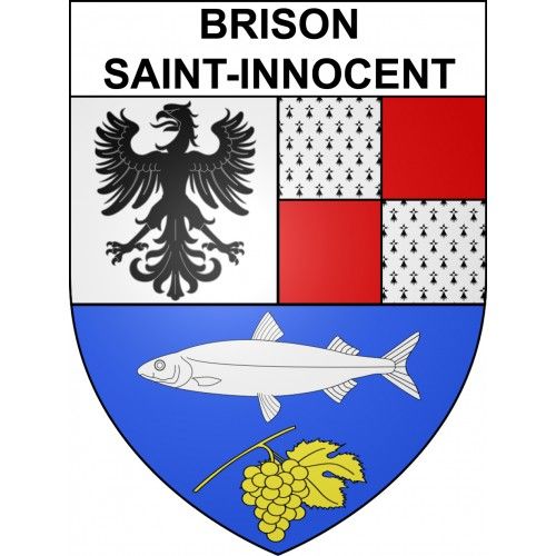Brison-Saint-Innocent 73 Ville Sticker Blason Écusson Autocollant Adhésif - Taille : 12 Cm