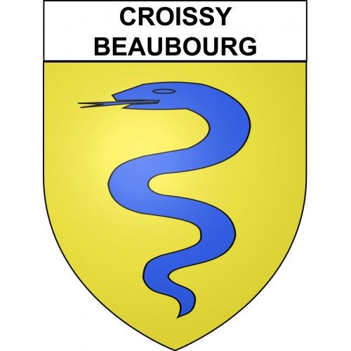 Croissy-Beaubourg 77 Ville Sticker Blason Écusson Autocollant Adhésif - Taille : 12 Cm