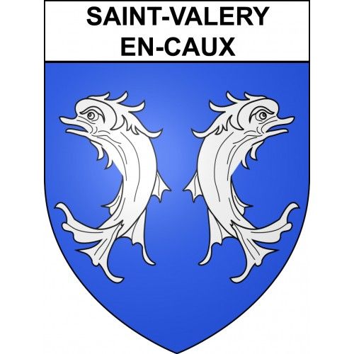 Saint-Valery-En-Caux 76 Ville Sticker Blason Écusson Autocollant Adhésif - Taille : 17 Cm