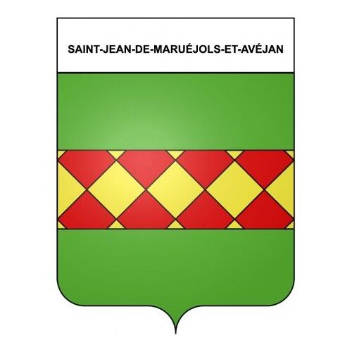 Saint-Jean-De-Maruéjols-Et-Avéjan 30 Ville Stickers Blason Autocollant Adhésif - Taille : 4 Cm
