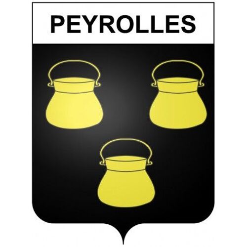 Peyrolles 30 Ville Stickers Blason Autocollant Adhésif - Taille : 17 Cm