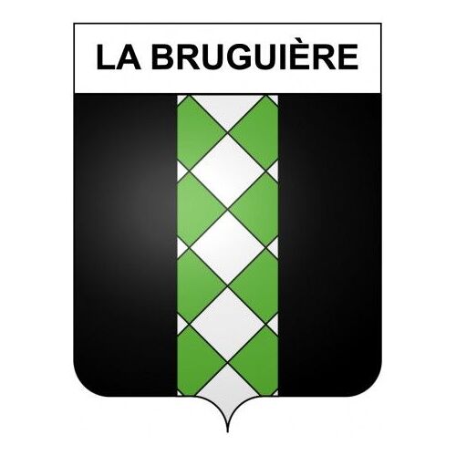 La Bruguière 30 Ville Stickers Blason Autocollant Adhésif - Taille : 4 Cm