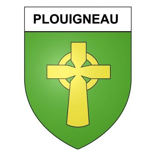 Plouigneau 29 Ville Stickers Blason Autocollant Adhésif - Taille : 17 Cm