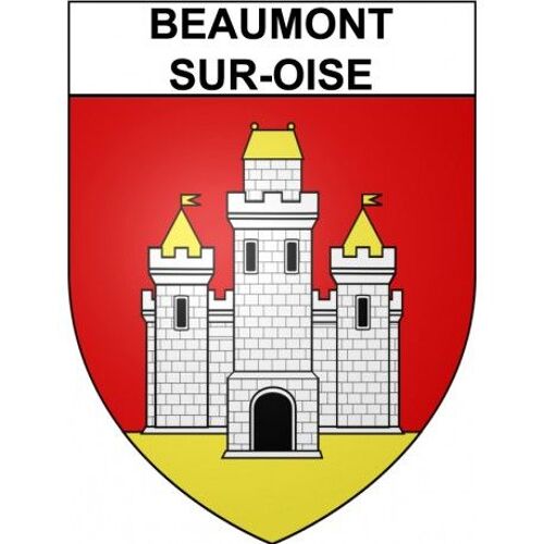 Beaumont-Sur-Oise 95 Ville Stickers Blason Autocollant Adhésif - Taille : 17 Cm