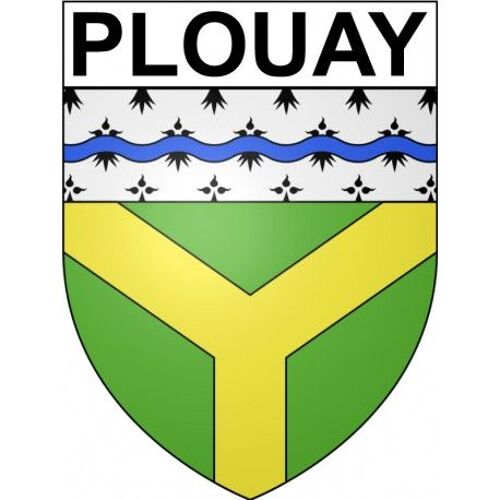 Plouay 56 Ville Stickers Blason Autocollant Adhésif - Taille : 12 Cm