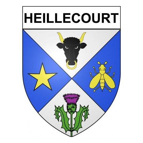 Heillecourt 54 Ville Stickers Blason Autocollant Adhésif - Taille : 4 Cm