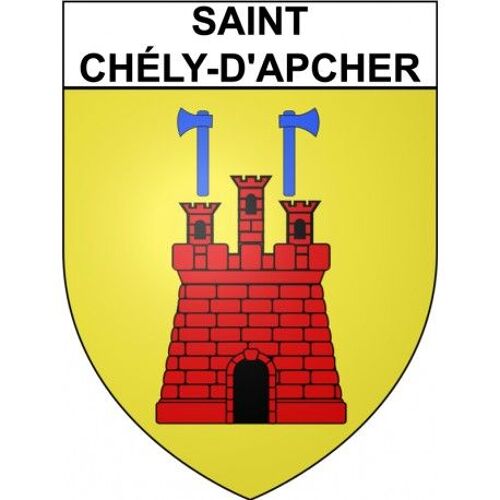 Saint-Chély-D'apcher 48 Ville Stickers Blason Autocollant Adhésif - Taille : 12 Cm