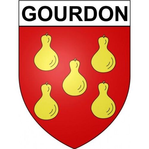 Gourdon 46 Ville Stickers Blason Autocollant Adhésif - Taille : 17 Cm
