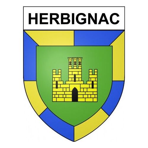 Herbignac 44 Ville Stickers Blason Autocollant Adhésif - Taille : 8 Cm