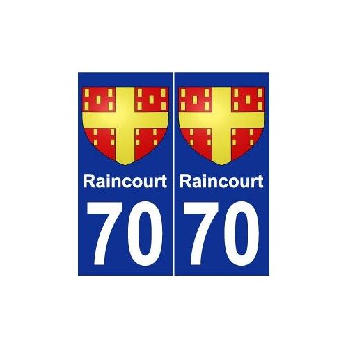 70 Raincourt Blason Autocollant Plaque Stickers Ville - Couleur : Droits - Angles : Droits