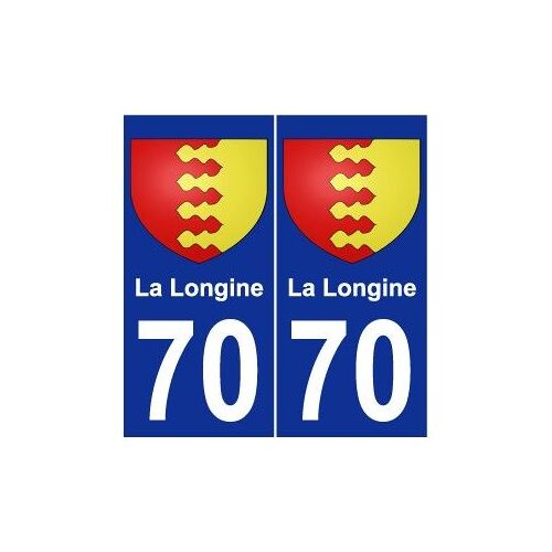 70 La Longine Blason Autocollant Plaque Stickers Ville - Couleur : Droits - Angles : Droits