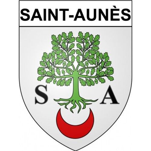 Saint-Aunès 34 Ville Stickers Blason Autocollant Adhésif - Taille : 8 Cm