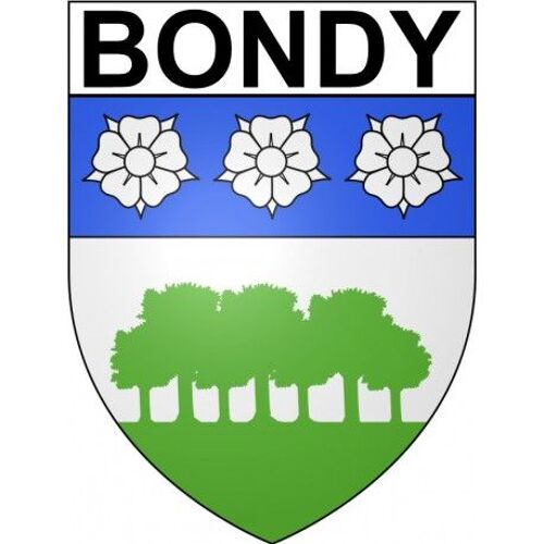 Bondy 93 Ville Stickers Blason Autocollant Adhésif - Taille : 8 Cm