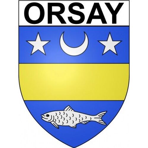 Orsay 91 Ville Stickers Blason Autocollant Adhésif - Taille : 8 Cm