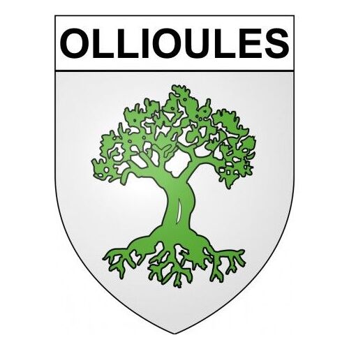 Ollioules 83 Ville Stickers Blason Autocollant Adhésif - Taille : 17 Cm