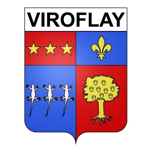 Viroflay 78 Ville Stickers Blason Autocollant Adhésif - Taille : 17 Cm