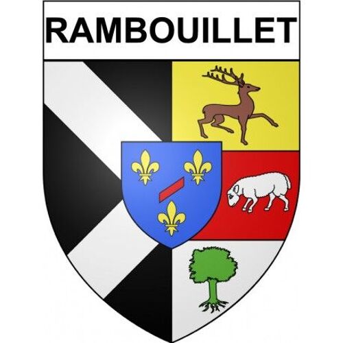 Rambouillet 78 Ville Stickers Blason Autocollant Adhésif - Taille : 12 Cm