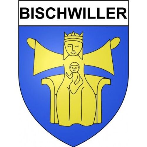 Bischwiller 67 Ville Stickers Blason Autocollant Adhésif - Taille : 4 Cm