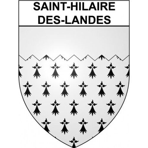 Saint-Hilaire-Des-Landes 35 Ville Stickers Blason Autocollant Adhésif - Taille : 4 Cm