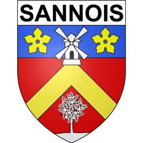 Sannois 95 Ville Stickers Blason Autocollant Adhésif - Taille : 12 Cm