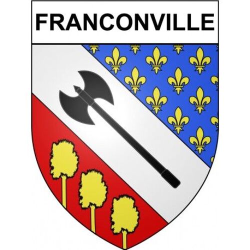 Franconville 95 Ville Stickers Blason Autocollant Adhésif - Taille : 4 Cm