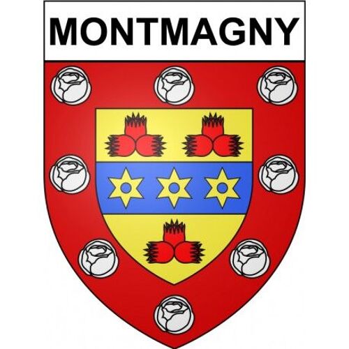 Montmagny 95 Ville Stickers Blason Autocollant Adhésif - Taille : 12 Cm