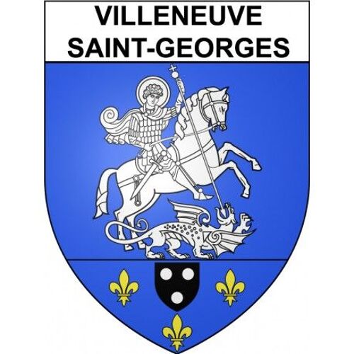 Villeneuve-Saint-Georges 94 Ville Stickers Blason Autocollant Adhésif - Taille : 4 Cm