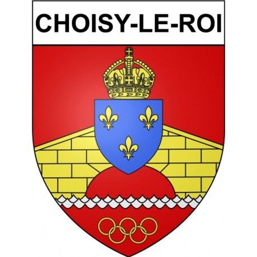 Choisy-Le-Roi 94 Ville Stickers Blason Autocollant Adhésif - Taille : 17 Cm