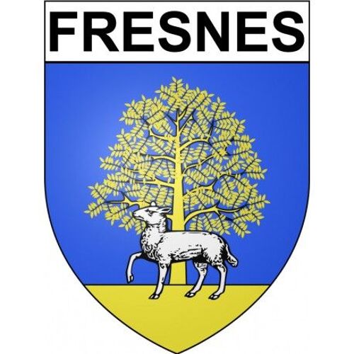 Fresnes 94 Ville Stickers Blason Autocollant Adhésif - Taille : 8 Cm