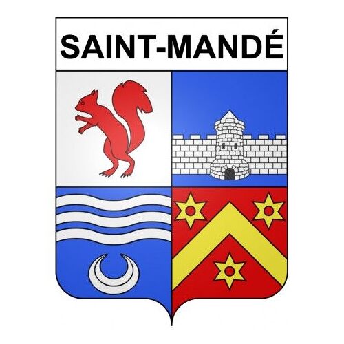 Saint-Mandé 94 Ville Stickers Blason Autocollant Adhésif - Taille : 12 Cm