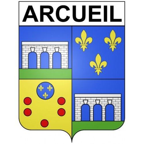 Arcueil 94 Ville Stickers Blason Autocollant Adhésif - Taille : 8 Cm