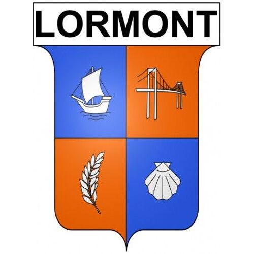 Lormont 33 Ville Stickers Blason Autocollant Adhésif - Taille : 17 Cm