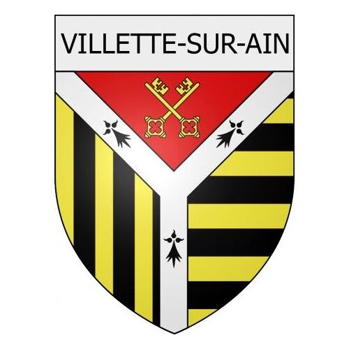 Villette-Sur-Ain 01 Ville Stickers Blason Autocollant Adhésif - Taille : 17 Cm